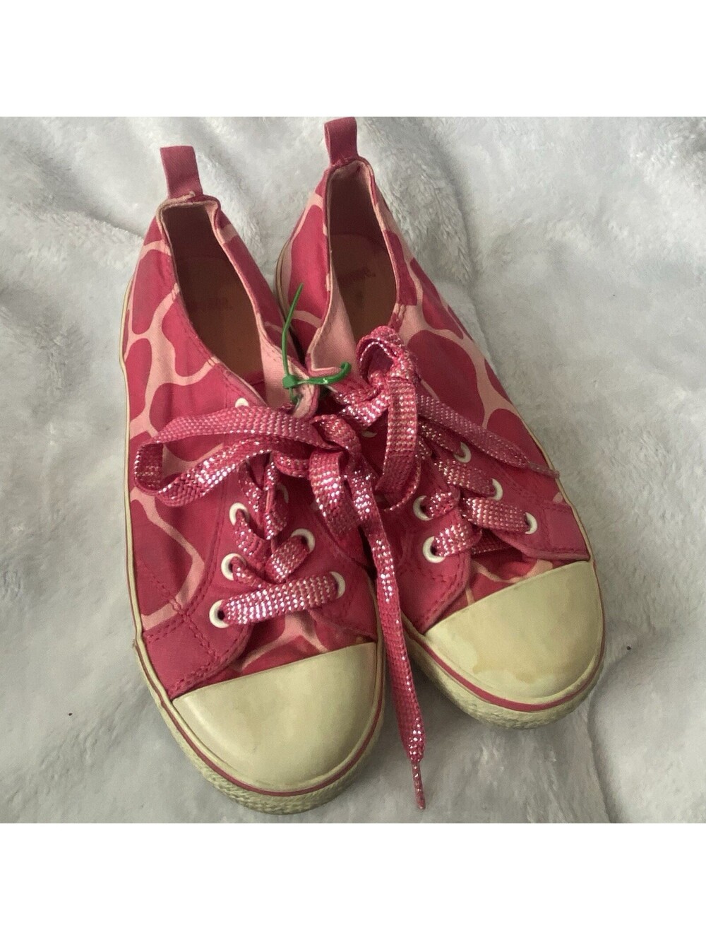 Gymboree Safari Glam Pink Giraffe Sneakers – Girls Size 12 Vintage